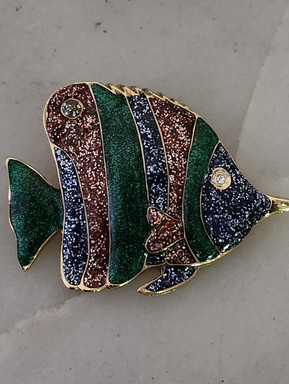 Giovanni Colorful Glitter Tropical Fish Brooch